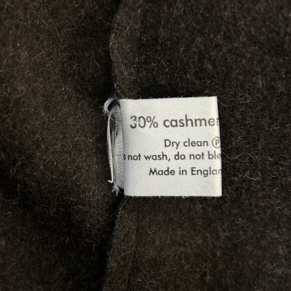 Eskandar Wool Cashmere Vest Size 0 OS Dark Brown Black Minimalist - Picture 4 of 6